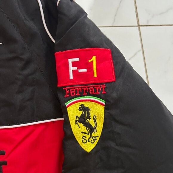 Ferrari F1 Racing Jacket Black â Vintage Embroidered Bomber - Picture 4 of 7
